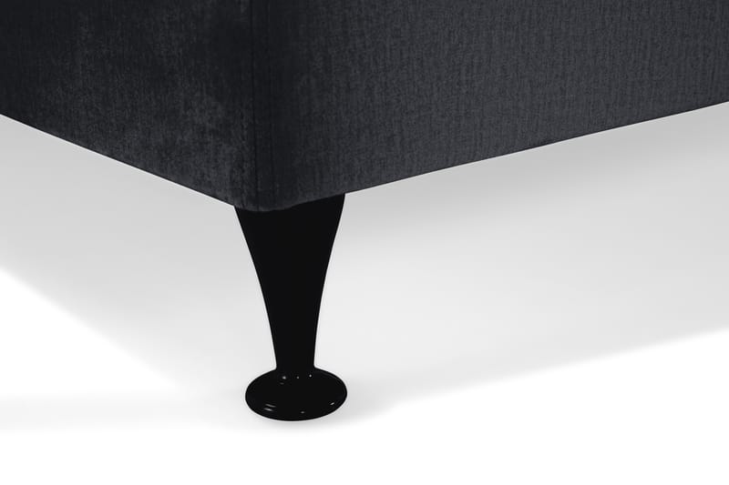 Komplett Sängpaket Torsö 210x210 - Svart Sammet|Låga Svarta Ben - Möbler - Säng - Kontinentalsäng