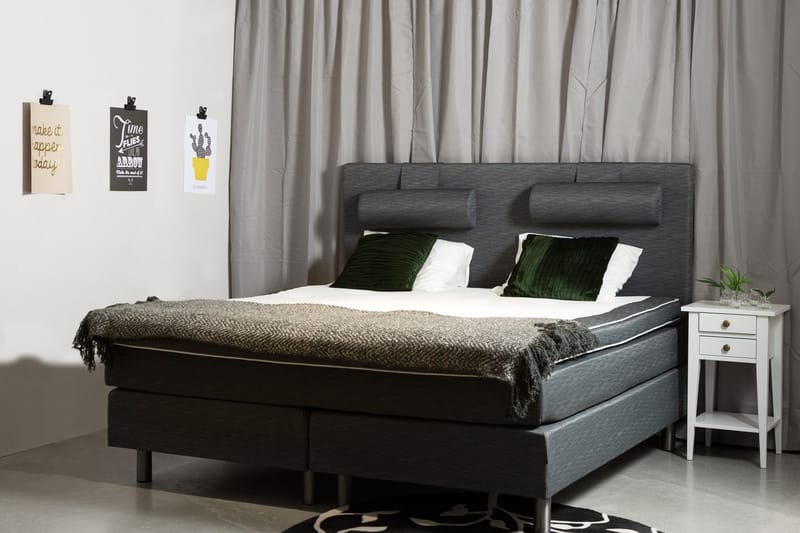 Komplett Sängpaket Palma Mörkgrå - 180x200 cm - Möbler - Säng - Kontinentalsäng