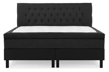 Komplett Sängpkt Lucky 160x200 Diamant Gavel Svart/Grå/PU - Latex - Möbler - Säng - Kontinentalsäng