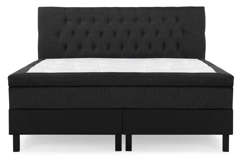 Komplett Sängpkt Lucky 160x200 Diamant Gavel Svart/Grå/PU - Latex - Möbler - Säng - Kontinentalsäng