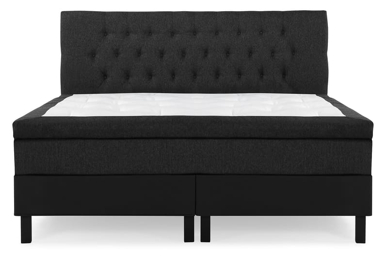 Komplett Sängpkt Olivia 160x200 Diamant Gavel Svart/Grå/PU - Latex - Möbler - Säng - Kontinentalsäng