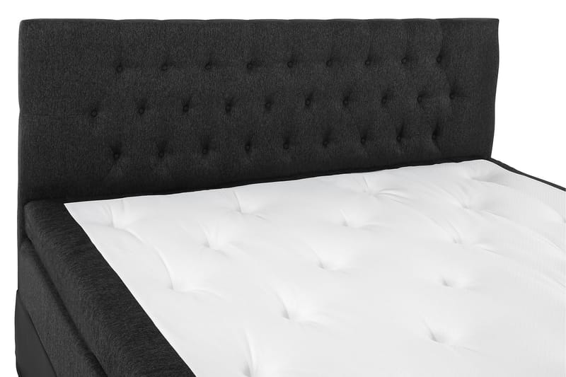 Komplett Sängpkt Olivia 160x200 Diamant Gavel Svart/Grå/PU - Latex - Kontinentalsäng - Dubbelsäng - Komplett sängpaket