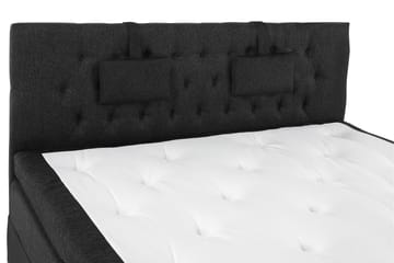 Komplett Sängpkt Olivia 160x200 Diamant Gavel Svart/Grå/PU - Memory Nackkudde Liten - Möbler - Säng - Kontinentalsäng