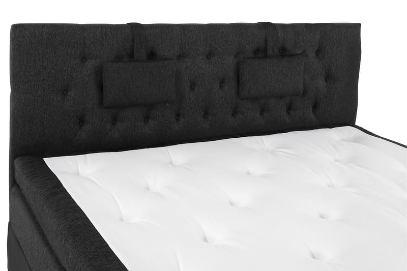 Komplett Sängpkt Olivia 160x200 Diamant Gavel Svart/Grå/PU - Memory Nackkudde Liten - Möbler - Säng - Kontinentalsäng