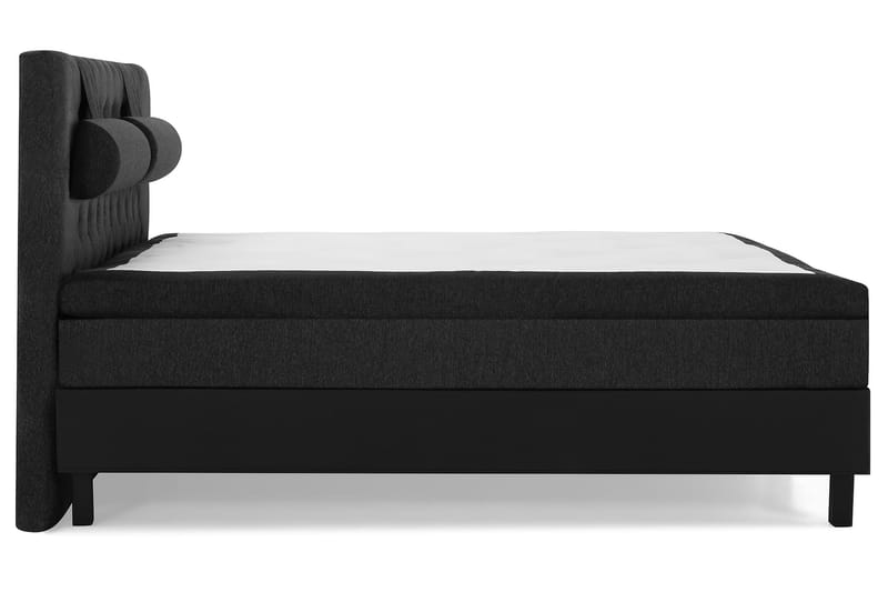 Komplett Sängpkt Olivia 160x200 Diamant Gavel Svart/Grå/PU - Memory Nackkudde Stor - Möbler - Säng - Kontinentalsäng