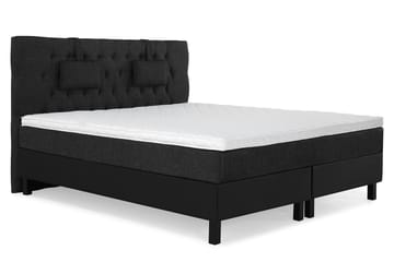 Komplett Sängpkt Olivia 160x200 Diamant Gavel Svart/Grå/PU - Skum Nackkudde Liten - Möbler - Säng - Kontinentalsäng