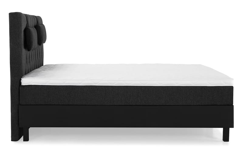 Komplett Sängpkt Olivia 160x200 Diamant Gavel Svart/Grå/PU - Skum Nackkudde Liten - Möbler - Säng - Kontinentalsäng