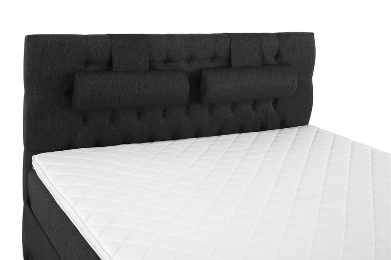 Komplett Sängpkt Olivia 160x200 Diamant Gavel Svart/Grå/PU - Skum Nackkudde Stor - Möbler - Säng - Kontinentalsäng