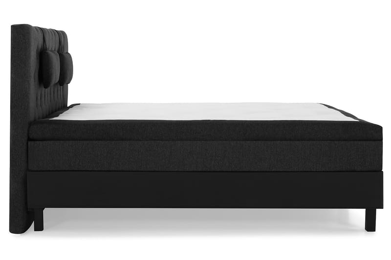Komplett Sängpkt Olivia 180x200 Diamant Gavel Svart/Grå/PU - Memory Nackkudde Liten - Möbler - Säng - Kontinentalsäng