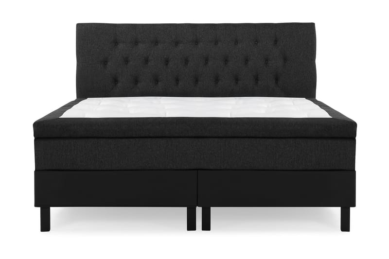 Komplett Sängpkt Olivia 180x200 Diamant Gavel Svart/Grå/PU - Memory - Möbler - Säng - Kontinentalsäng