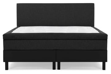 Lucky Slät Sänggavel 180 cm - Svart/Grå/PU