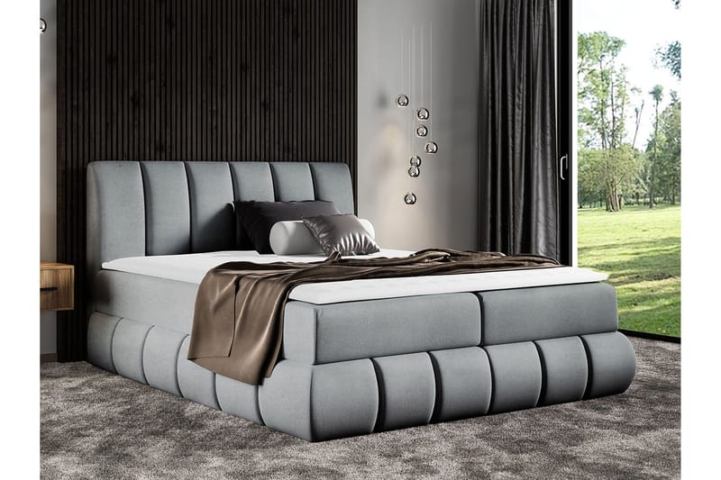 Kontinentalsäng 144x218 cm - Mörkgrå - Möbler - Säng - Kontinentalsäng
