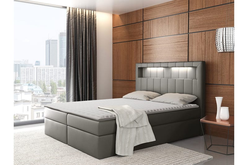 Kontinentalsäng 160x200  Grå - Grå - Möbler - Säng - Kontinentalsäng