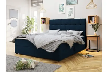 Kontinentalsäng 180x200 cm Blå - Blå - Möbler - Säng - Kontinentalsäng