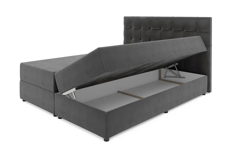 Kontinentalsäng 180x200 cm Ljusgrå - Ljusgrå - Möbler - Säng - Kontinentalsäng