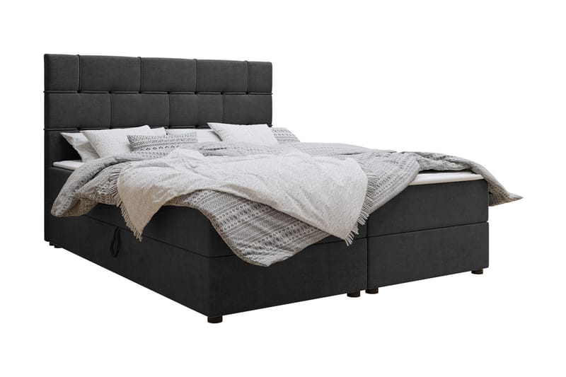 Kontinentalsäng 180x200 cm Mörkgrå, Mörkgrå