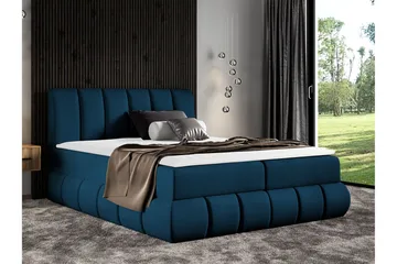 Kontinentalsäng 204x218 cm - Blå - Möbler - Säng - Kontinentalsäng