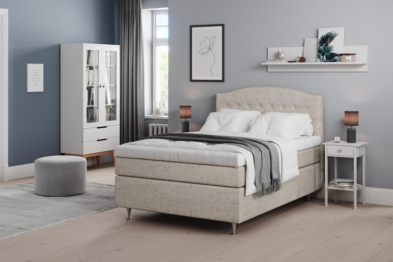 Kontinentalsäng Abelie 140x200 Fast - Beige - Möbler - Säng - Kontinentalsäng