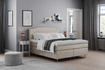 Kontinentalsäng Abelie 160x200 Fast/Medium - Beige - Möbler - Säng - Kontinentalsäng