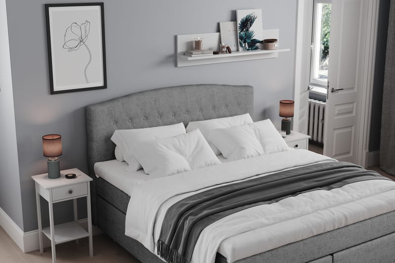 Kontinentalsäng Abelie 180x200 Fast - Grå - Möbler - Säng - Kontinentalsäng