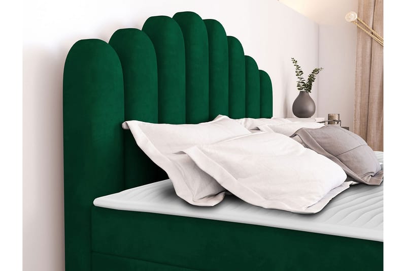 Kontinentalsäng Bangoralla 140x200 cm Medium - Sammet/Beige - Möbler - Säng - Kontinentalsäng