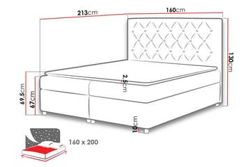 Kontinentalsäng Bergsfjord 160x200 - Vit - Möbler - Säng - Kontinentalsäng