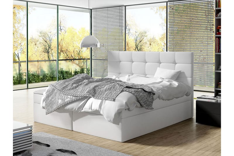 Kontinentalsäng Bruvold 160x200 cm - Vit - Möbler - Säng - Kontinentalsäng