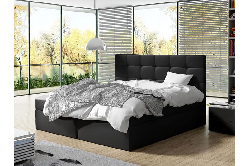 Kontinentalsäng Bruvold 180x200 cm - Svart - Möbler - Säng - Kontinentalsäng