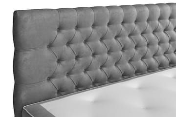 Kontinentalsäng Celine  210x210 cm - Grå|Sammet - Möbler - Säng - Kontinentalsäng