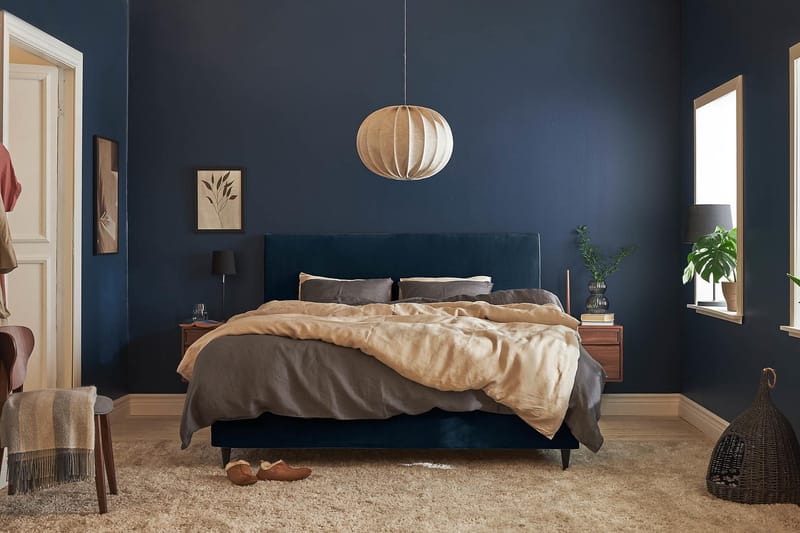 Kontinentalsäng Chilla Pluss  140x200 cm - Mörkblå - Möbler - Säng - Kontinentalsäng