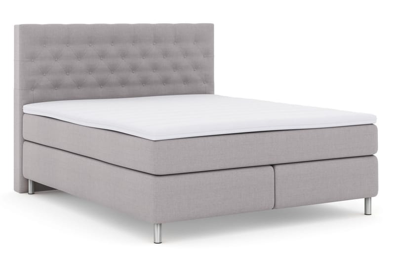 Kontinentalsäng Choice No 3 210x210 Fast - Ljusgrå|Metall - Möbler - Säng - Kontinentalsäng