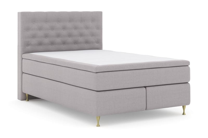 Kontinentalsäng Choice No 4 140x200 Fast - Ljusgrå|Guld - Möbler - Säng - Kontinentalsäng