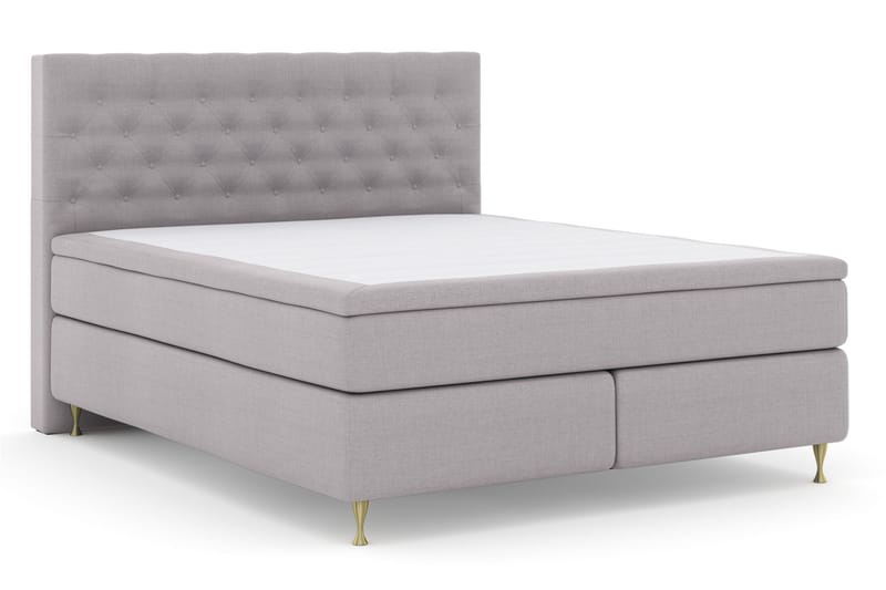 Kontinentalsäng Choice No 4 160x200 Fast - Ljusgrå|Guld - Möbler - Säng - Kontinentalsäng