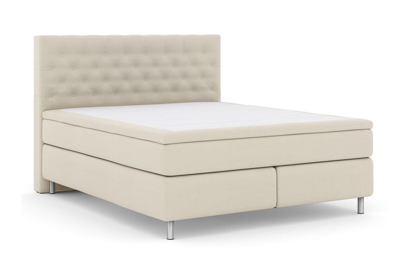 Kontinentalsäng Choice No 4 180x200 Fast/Medium - Beige|Metall - Kontinentalsäng - Dubbelsäng