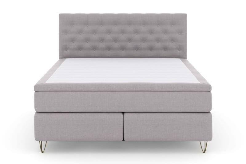 Kontinentalsäng Choice No 4 210x210 Fast/Medium - Ljusgrå|Metall V-Form - Möbler - Säng - Kontinentalsäng