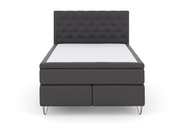 Kontinentalsäng Choice No 5 140x200 Fast/Medium Watergel - Mörkgrå|Metall V-Form - Möbler - Säng - Kontinentalsäng