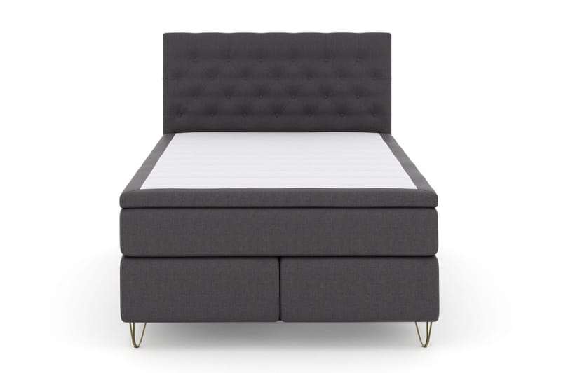 Kontinentalsäng Choice No 5 140x200 Fast/Medium Watergel - Mörkgrå|Metall V-Form - Möbler - Säng - Kontinentalsäng