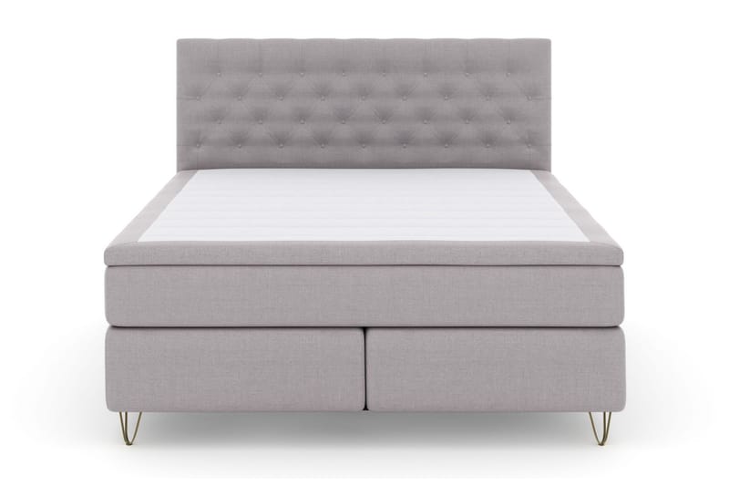 Kontinentalsäng Choice No 5 210x210 Fast/Medium Watergel, Ljusgrå|Metall V-Form