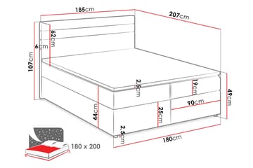 Kontinentalsäng Decosta 180x200 cm - Vit - Möbler - Säng - Kontinentalsäng