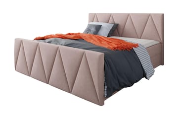 Kontinentalsäng Dihel 140x200 cm med Sänggavel - Rosa - Möbler - Säng - Kontinentalsäng