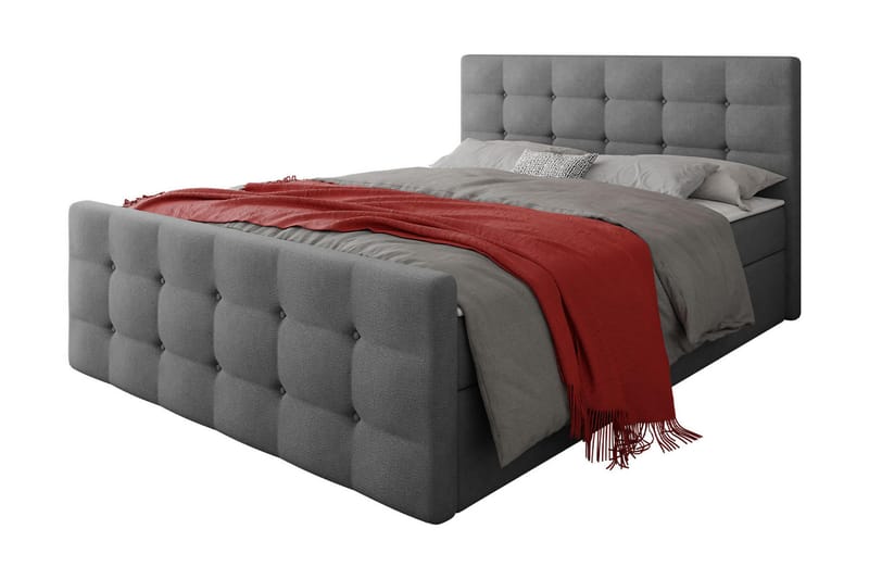 Kontinentalsäng Dihel 160x200 cm med Sänggavel - Rosa - Möbler - Säng - Kontinentalsäng