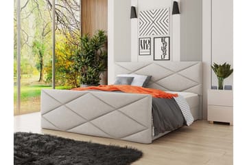 Kontinentalsäng Dihel 180x200 cm med Sänggavel - Beige - Möbler - Säng - Kontinentalsäng