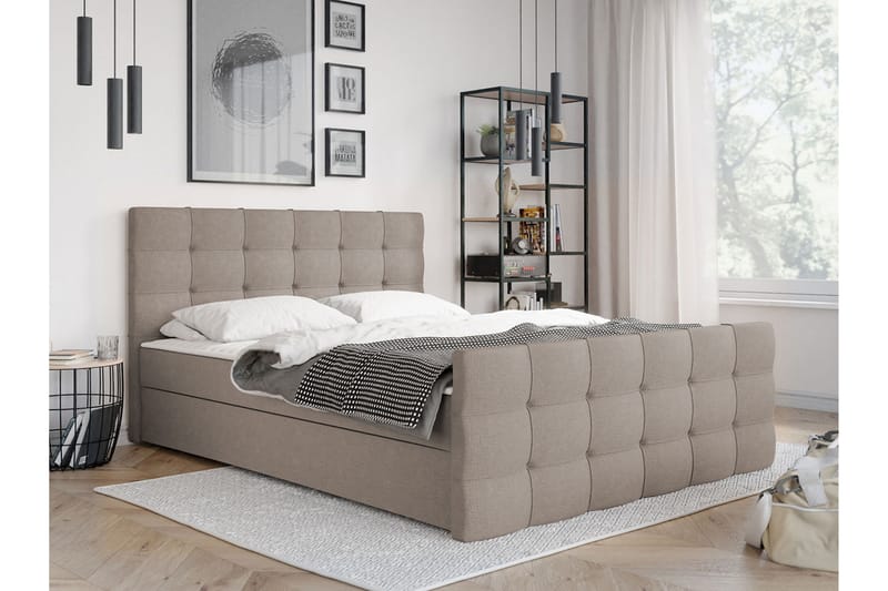 Kontinentalsäng Dihel 180x210 cm - Beige - Möbler - Säng - Kontinentalsäng