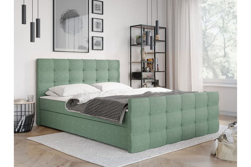 Kontinentalsäng Dihel 180x210 cm - Grön - Möbler - Säng - Kontinentalsäng