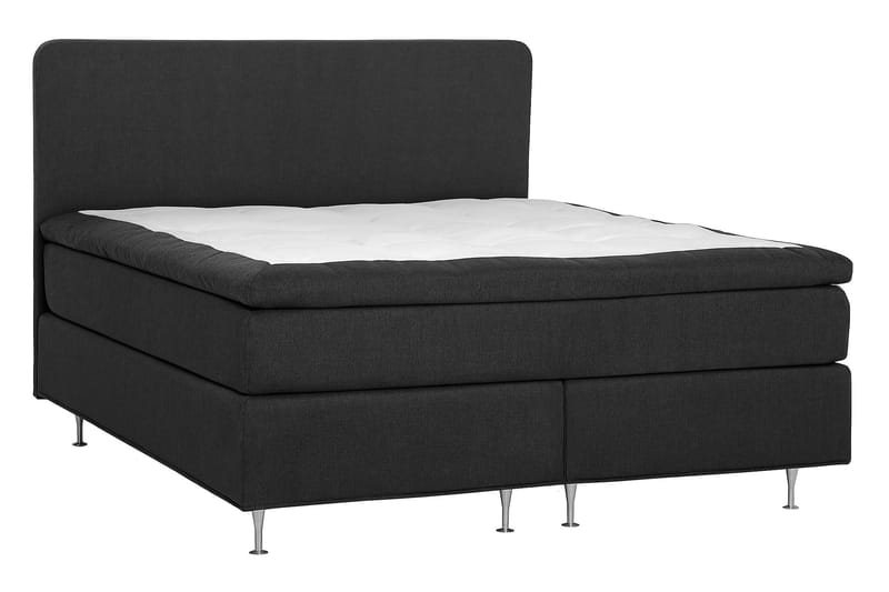 Kontinentalsäng Dolly 180x200 cm Mörkgrå - Memoryfoam Svarta Ben - Möbler - Säng - Kontinentalsäng