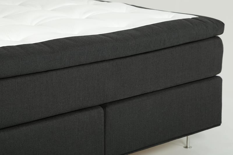 Kontinentalsäng Dolly 180x200 cm Mörkgrå - Memoryfoam Svarta Ben - Möbler - Säng - Kontinentalsäng
