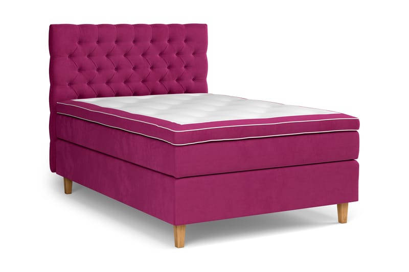 Kontinentalsäng Estelle 120x200 cm - Rosa|Sammet - Möbler - Säng - Kontinentalsäng