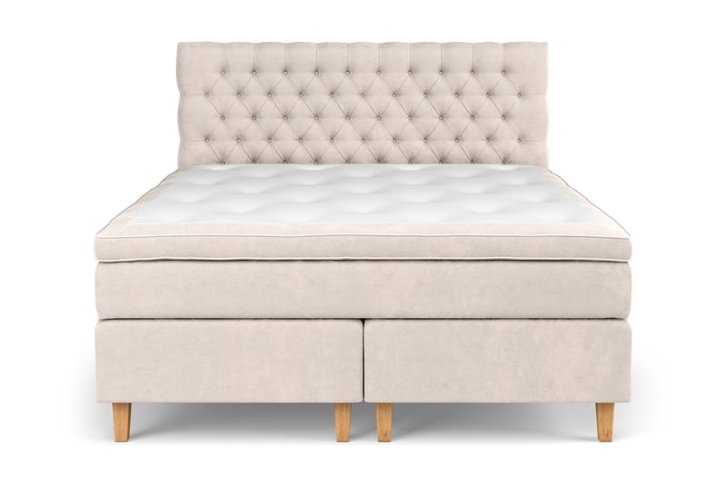 Kontinentalsäng Estelle 160x200 cm - Beige|Sammet - Möbler - Säng - Kontinentalsäng