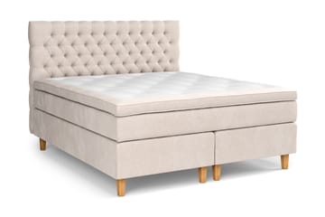 Kontinentalsäng Estelle 160x200 cm - Beige|Sammet - Möbler - Säng - Kontinentalsäng