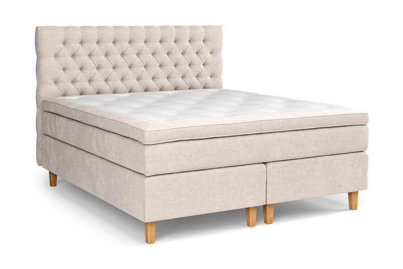 Kontinentalsäng Estelle 160x200 cm - Beige|Sammet - Möbler - Säng - Kontinentalsäng